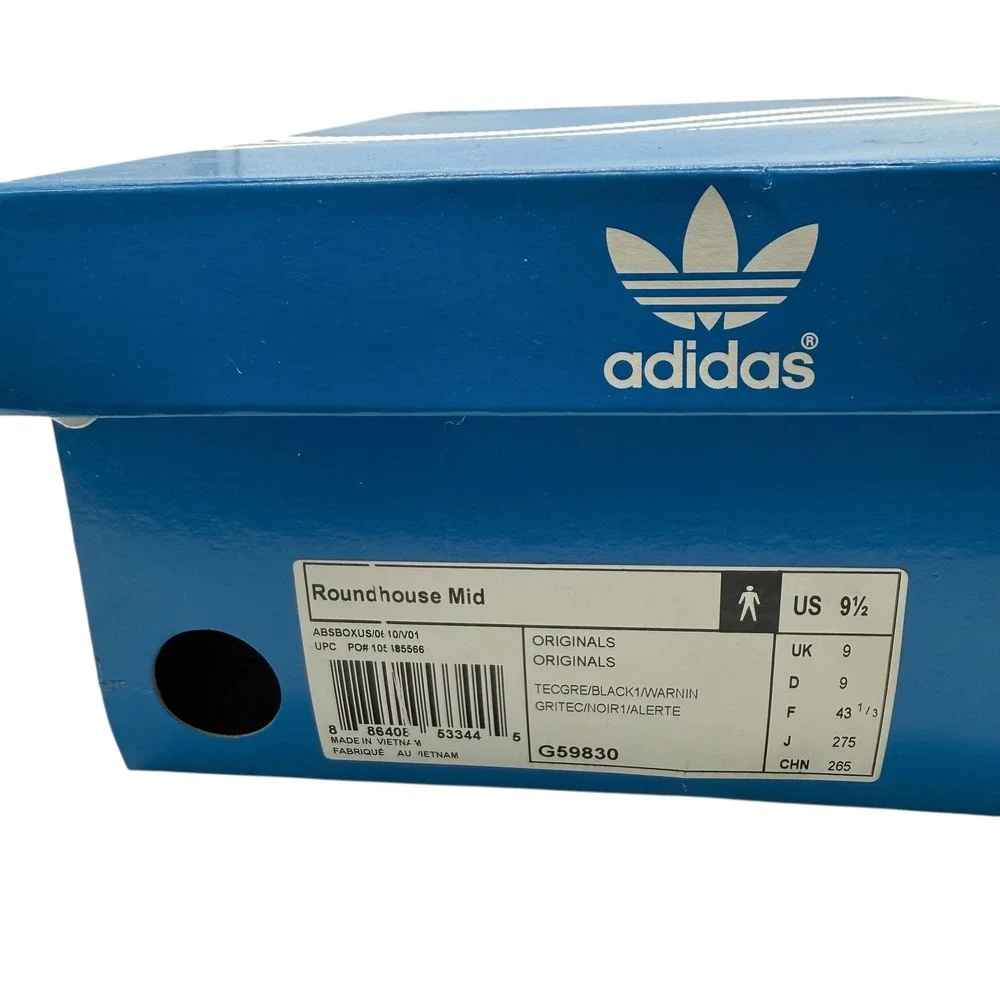 Adidas Originals Roundhouse Mid Gray Orange Black‎ Mens Sneakers Size 9.5